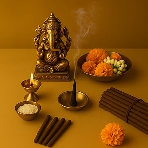 Pooja Paath Wet Dhoop Chandan Fragrance for Puja, Home & Office, Meditation & Festive Fresh Vibes - Pack of 12