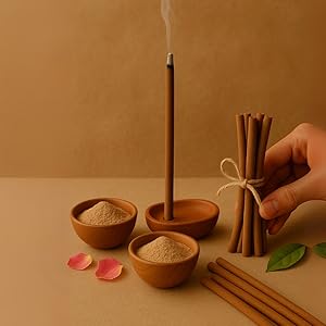 Pooja Paath Dry Dhoop Sticks 8 Inch for Pooja, Home & Office, Meditation & Festive Fresh Vibes - Pack of 6 Fragrance ( Bambooless )