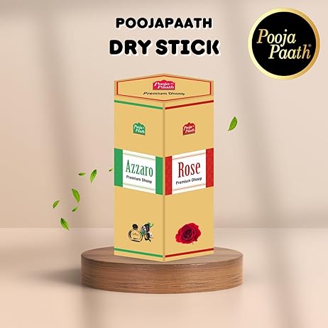 Pooja Paath Dry Dhoop Sticks 8 Inch for Pooja, Home & Office, Meditation & Festive Fresh Vibes - Pack of 6 Fragrance ( Bambooless )