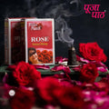 Pooja Paath Wet Dhoop Rose Fragrance for Puja, Home & Office, Meditation & Festive Fresh Vibes - Pack of 12