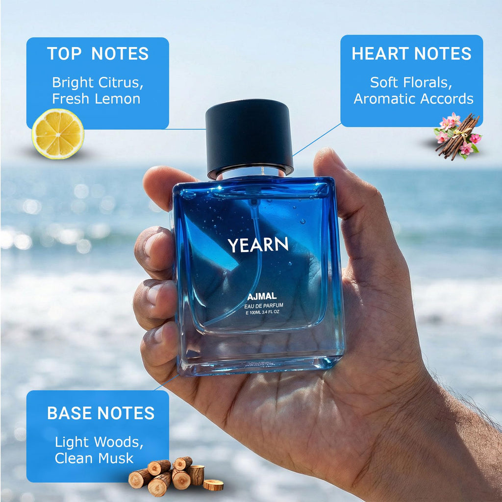 Ajmal Yearn Eau De Parfum Aquatic Perfume 100ml Casual Wear for Men
