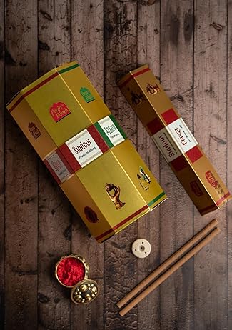 Pooja Paath Dry Dhoop Sticks 8 Inch for Pooja, Home & Office, Meditation & Festive Fresh Vibes - Pack of 6 Fragrance ( Bambooless )