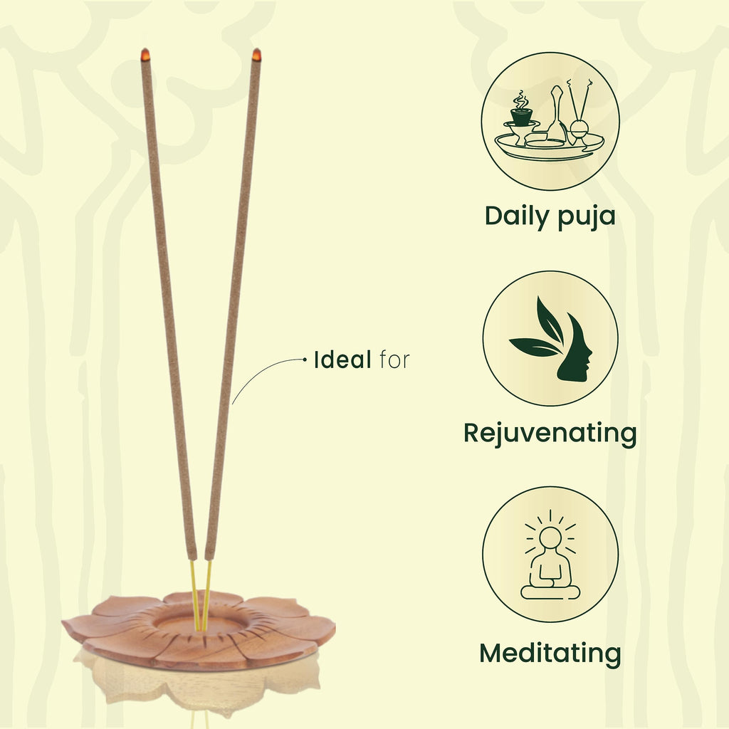 Cycle Pure Woods Natural Incense Sticks, 9 Inch, Pack of 1 (70gm Agarbatti Sticks) | Lasts Upto 60 Mins per Stick | Woody, Sandal, Resin, Cedar, Masala, Amber, Natural Fragrance for Puja, Meditation