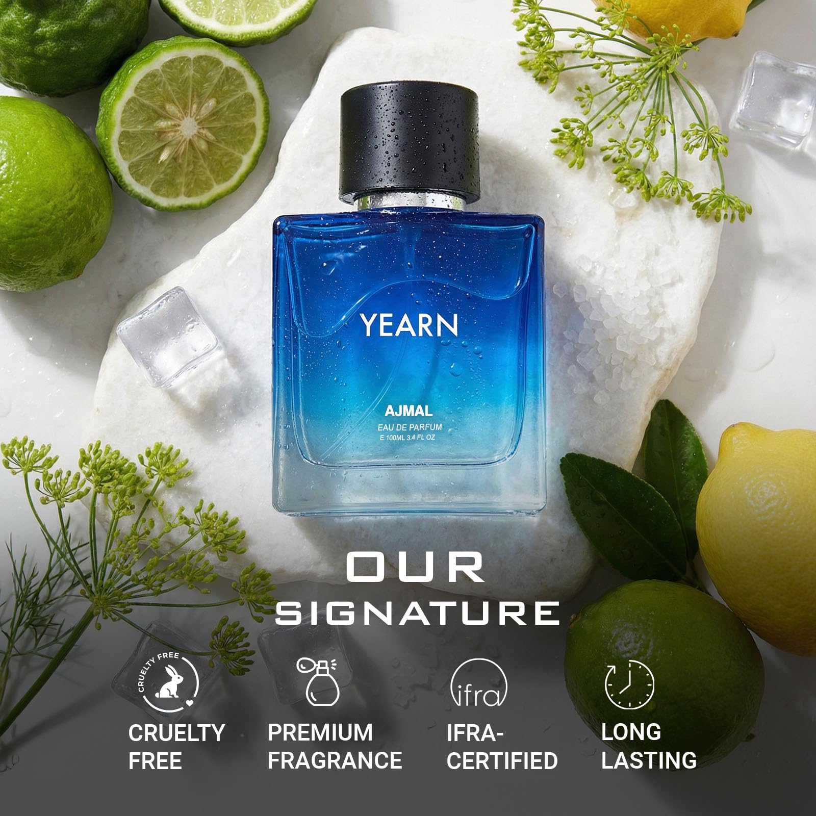Ajmal Yearn Eau De Parfum Aquatic Perfume 100ml Casual Wear for Men